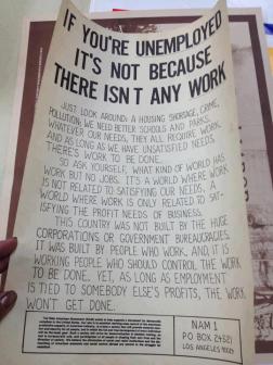 If you're unemployed it's not because there isn't any work