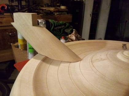 Wooden Enterprise model under construction