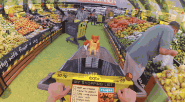 Pubblicità AR al supermercato in Hyper-Reality
